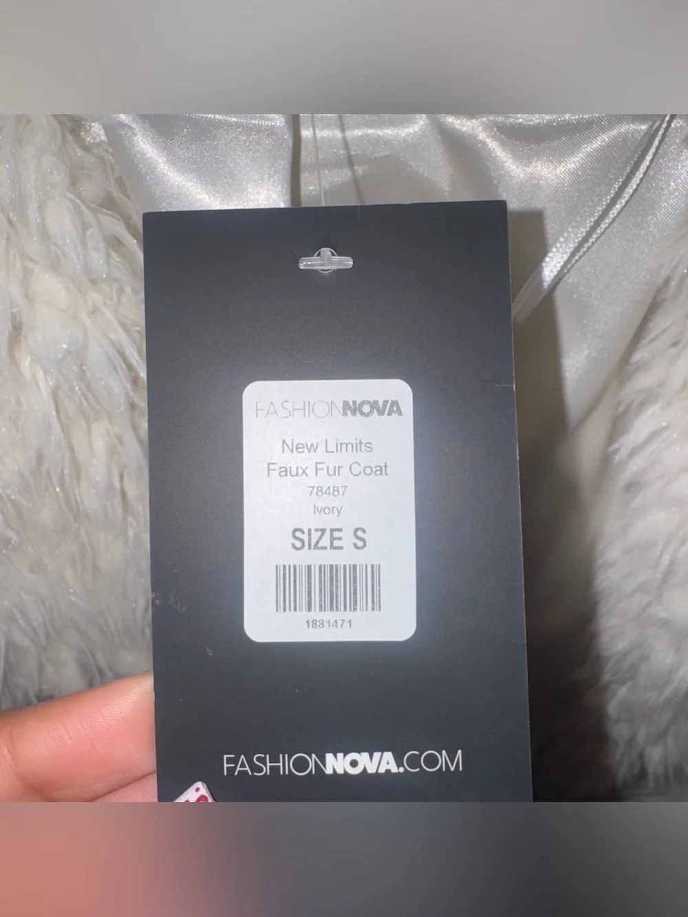 Fashion Nova Cream Faux Fur Teddy Jacket